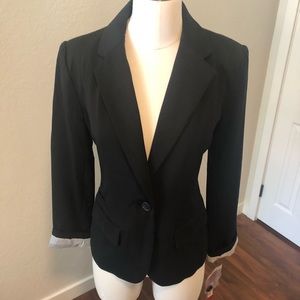 NWT Sz 2 Merona Black Blazer